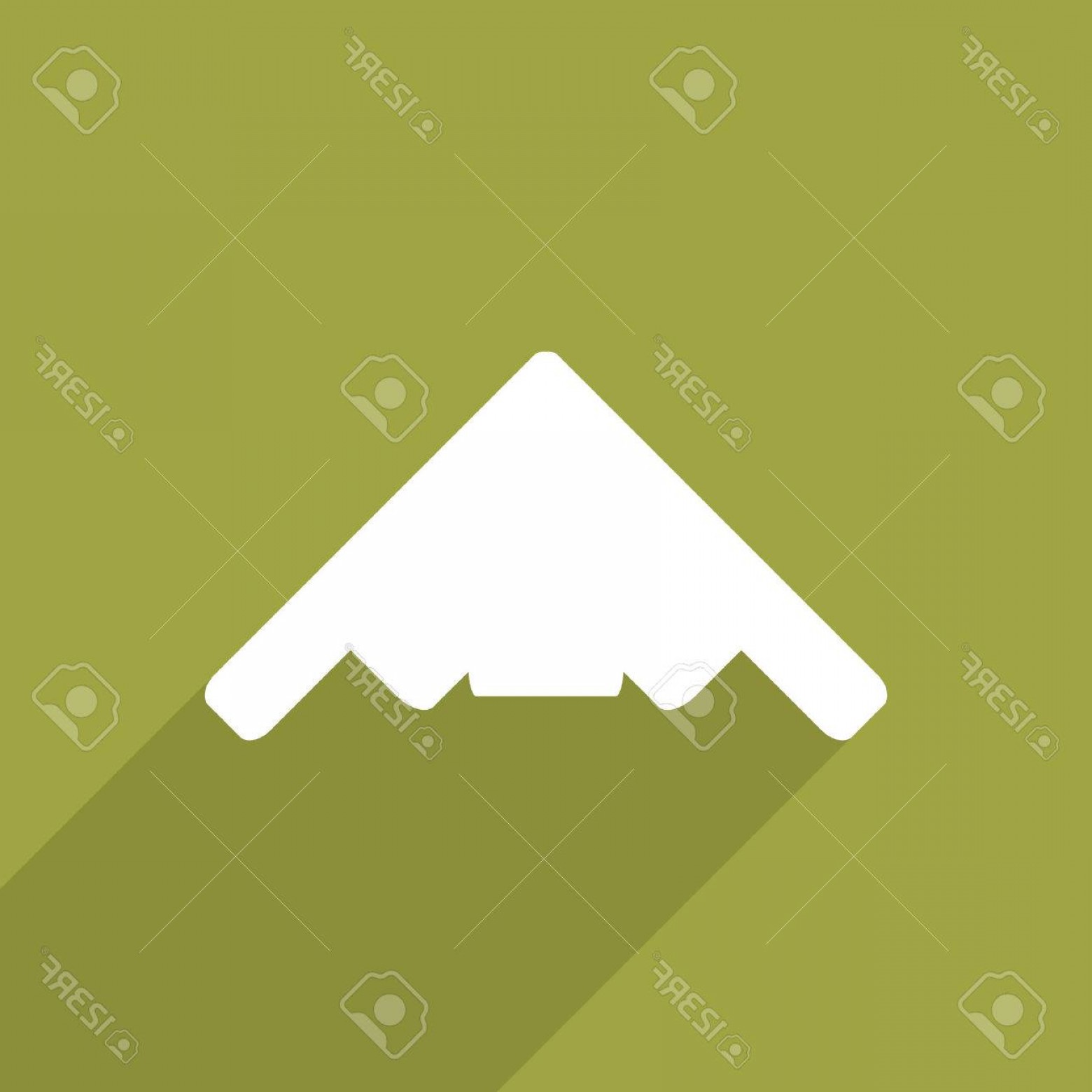 1560x1560 Photostock Vector Stealth Bomber Flat Icon With Long Shadow