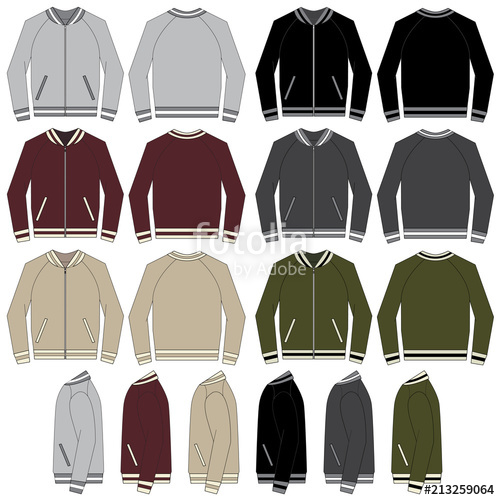 500x500 Vector Template For Bomber Jackets Stock Image And Royalty Free