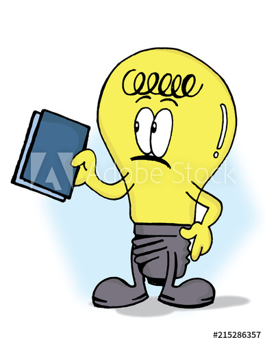 387x500 Bombillo Animado Con Carpeta