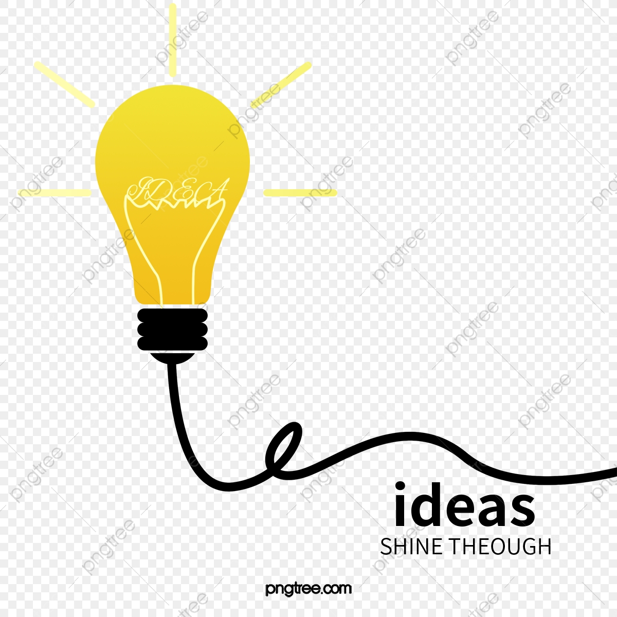 1200x1200 Bombilla Publicidad Creativa Imagen Vectorial, Bombilla De Luz