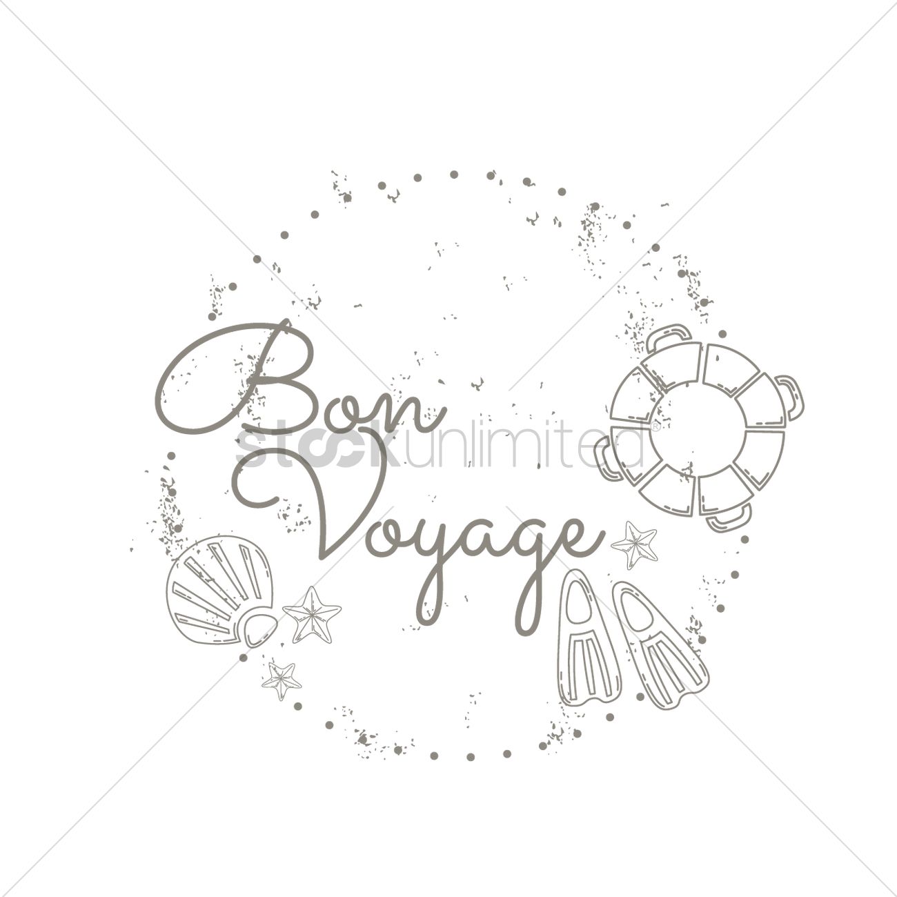 Bon Voyage Vector Image 1300x1300 Bon Voyage Vector Image