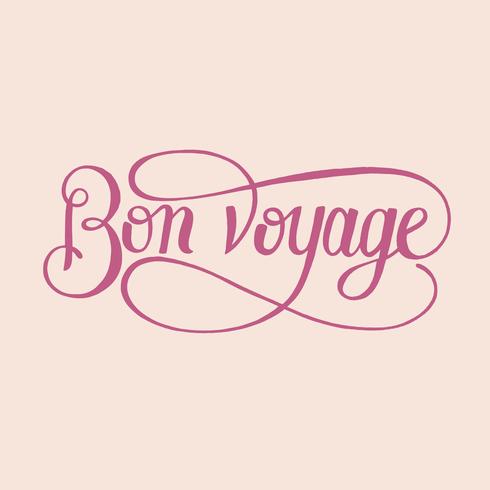 Bon Voyage Typography Design Illustration 490x490 Bon Voyage Typography Design Illustration