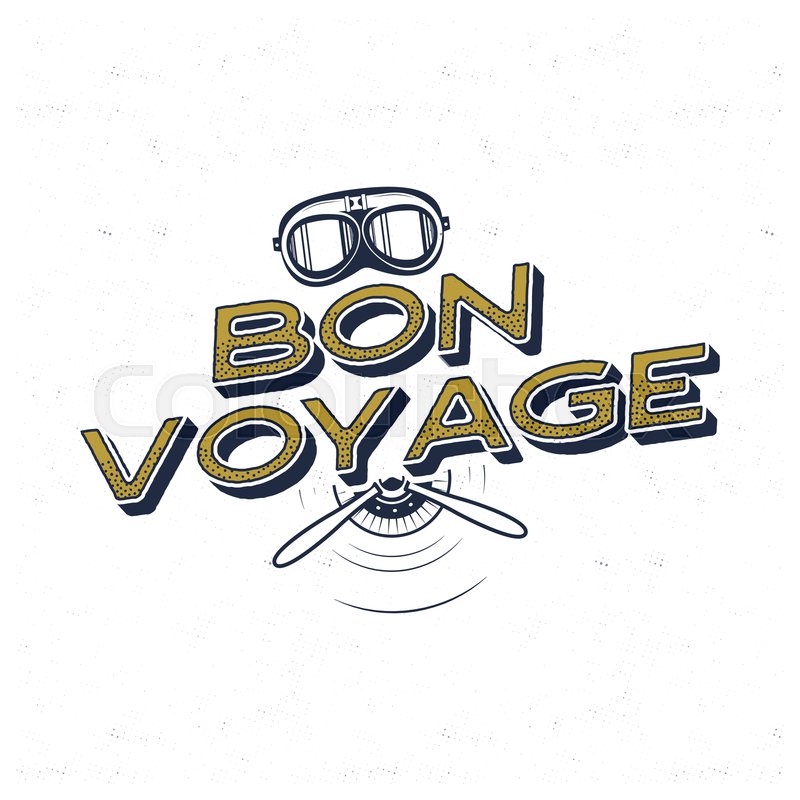 Vintage Airplane Poster Bon Voyage Stock Vector Colourbox 800x800 Vintage Airplane Poster Bon Voyage Stock Vector Colourbox
