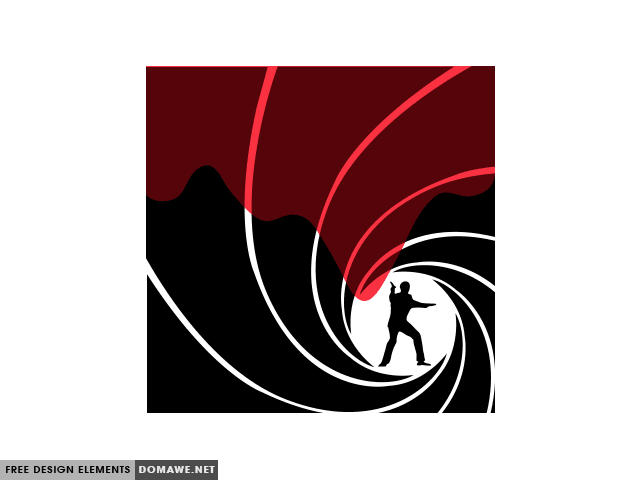 640x480 James Bond Silhouette