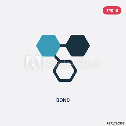 500x500 Two Color Bond Vector Icon From Science Concept Isolated Blue