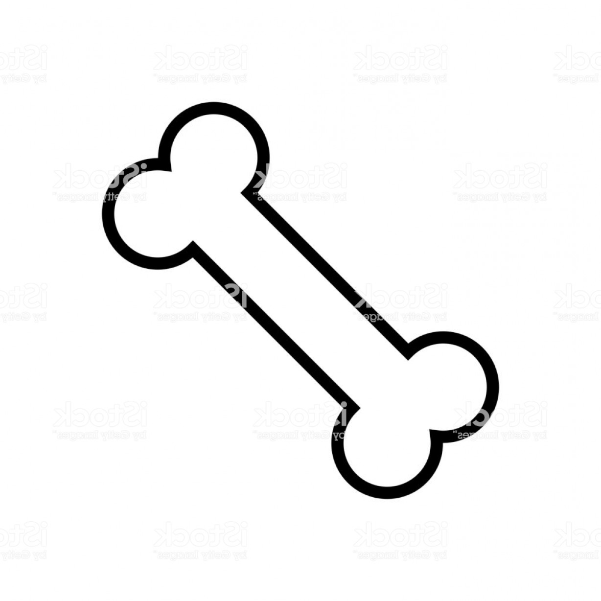 1228x1228 Dog Bone Simple Vector Icon Black And White Illustration Of Bone