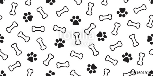 Dog Bone Vector Dog Paw Doodle Seamless Pattern Isolated Wallpaper 500x250 Dog Bone Vector Dog Paw Doodle Seamless Pattern Isolated Wallpaper