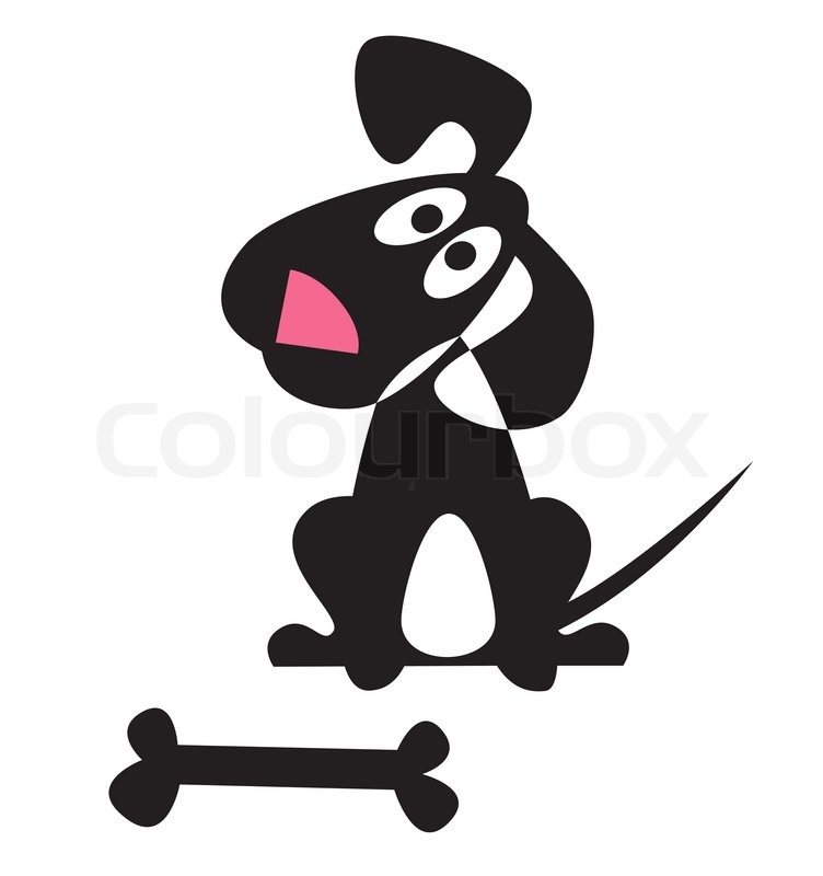 Silhouette Of A Dog With A Bone Stock Vector Colourbox 752x800 Silhouette Of A Dog With A Bone Stock Vector Colourbox