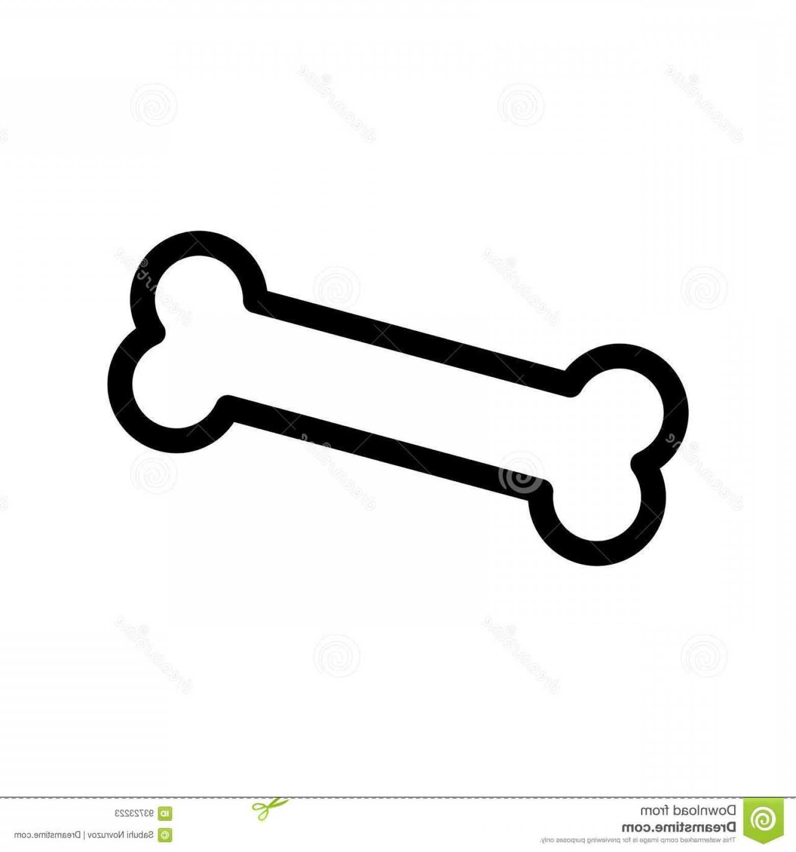 Stock Illustration Dog Bone Simple Vector Icon Black White 1560x1668 Stock Illustration Dog Bone Simple Vector Icon Black White