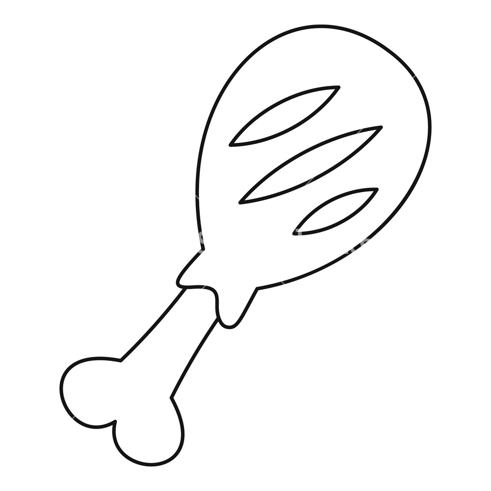 Chicken Meat On The Bone Icon Outline Illustration Of Chicken 1000x1000 Chicken Meat On The Bone Icon Outline Illustration Of Chicken