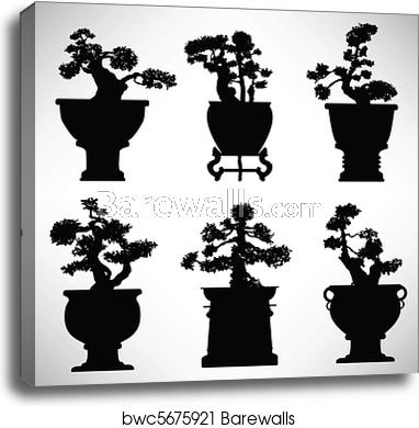 382x390 Bonsai Tree Plant Flower Pot, Canvas Print Barewalls Posters
