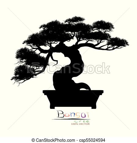 450x470 Bonsai Tree, Black Silhouette Of Bons Japanese Bonsai Tree
