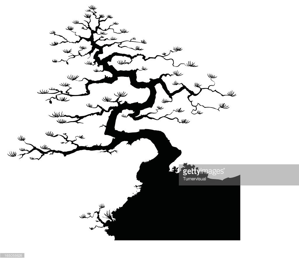 1024x897 Bonsai Silhouette Vector Art Getty Images Cnc Tree