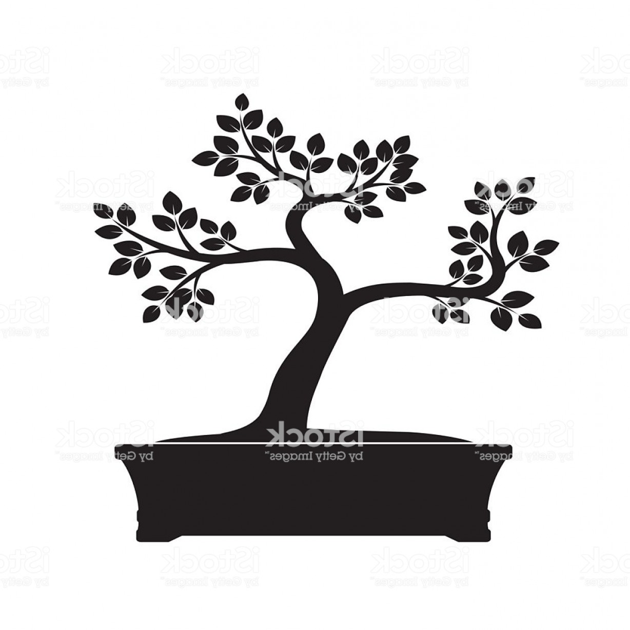 1228x1228 Black Bonsai Tree Vector Illustration Gm Soidergi