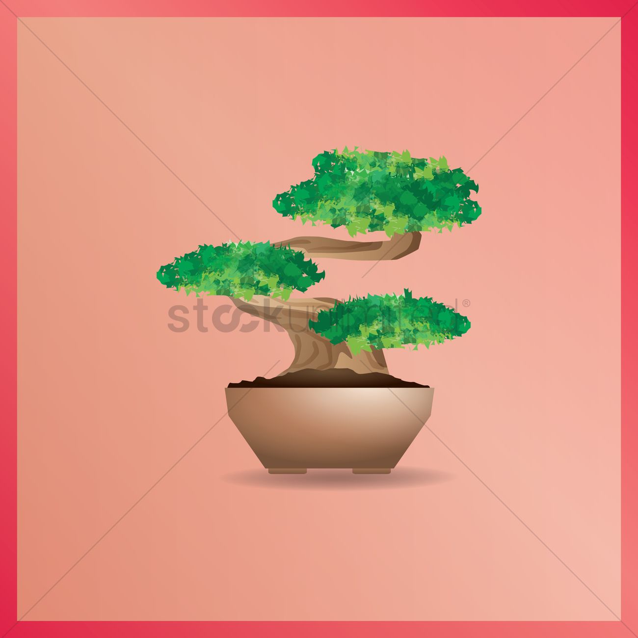 1300x1300 Bonsai Tree Vector Image