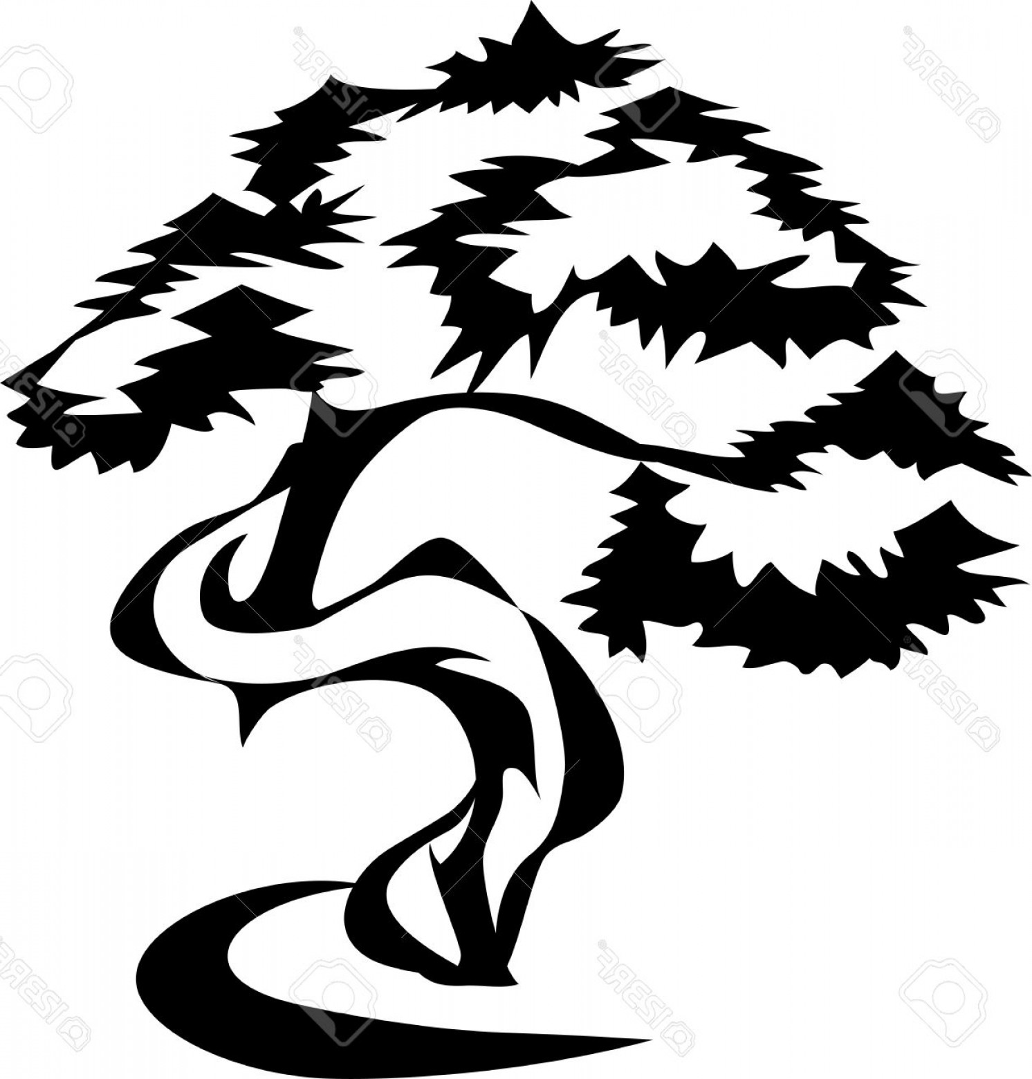 1492x1560 Photostock Vector Bonsai Tree Vector Illustration Soidergi