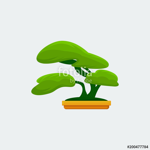 500x500 Bonsai Tree Vector Illustration Stock Image And Royalty Free