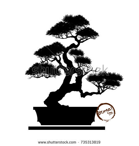 Bonsai Tree Silhouette Png 450x470 Bonsai Tree Silhouette Png