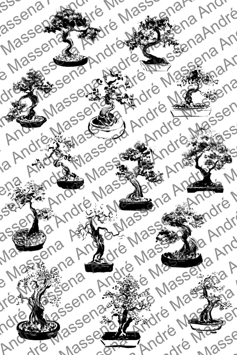 Bonsai Set Of Clipart Bonsai Vector Tree Etsy 794x1191 Bonsai Set Of Clipart Bonsai Vector Tree Etsy