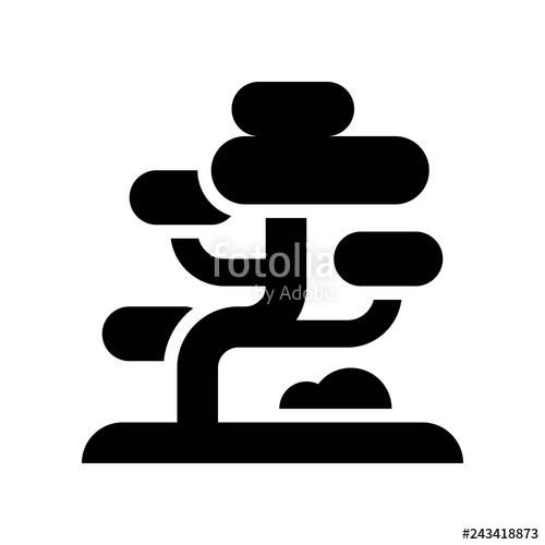 Bonsai Vector, Chinese New Year Related Solid Style Icon Stock 500x500 Bonsai Vector, Chinese New Year Related Solid Style Icon Stock