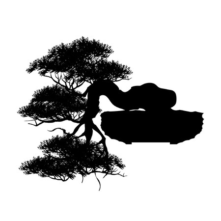 Japanese Bonsai Tree, Plant Silhouette Icon On White Background 450x450 Japanese Bonsai Tree, Plant Silhouette Icon On White Background