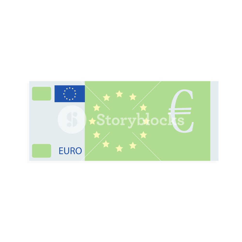 Euro Banknote Design Flat Cartoon European Money Design, Banknote 1000x1000 Euro Banknote Design Flat Cartoon European Money Design, Banknote