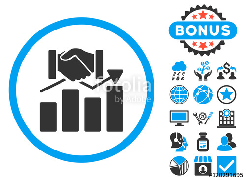 Acquisition Graph Icon With Bonus Vector Illustration Style Is 500x366 Acquisition Graph Icon With Bonus Vector Illustration Style Is