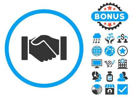 Acquisition Handshake Icon With Bonus Vector Illustration Style 450x329 Acquisition Handshake Icon With Bonus Vector Illustration Style