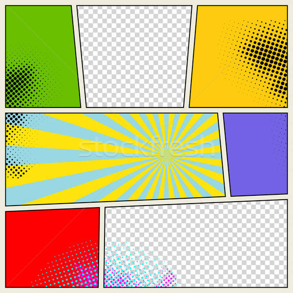 600x600 Retro Comic Book Vector Background Vector Illustration Liubomyr