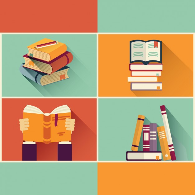 626x626 Retro Books Background Vector Free Download