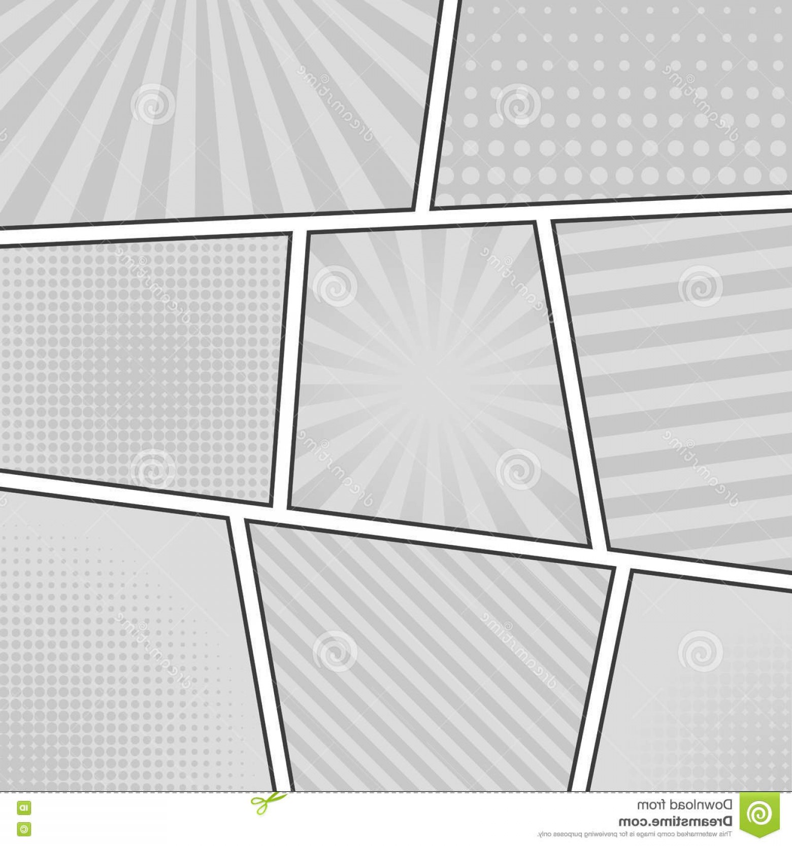1560x1668 Stock Illustration Comic Book Background Strip Monochrome