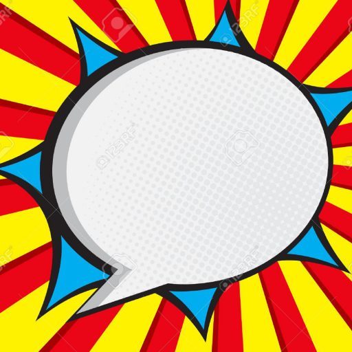 512x512 Cropped Cropped Speech Bubble Pop Art Comic Book