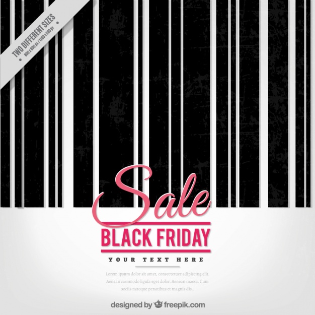 626x625 Black Friday Background With A Barcode Vector Free Download