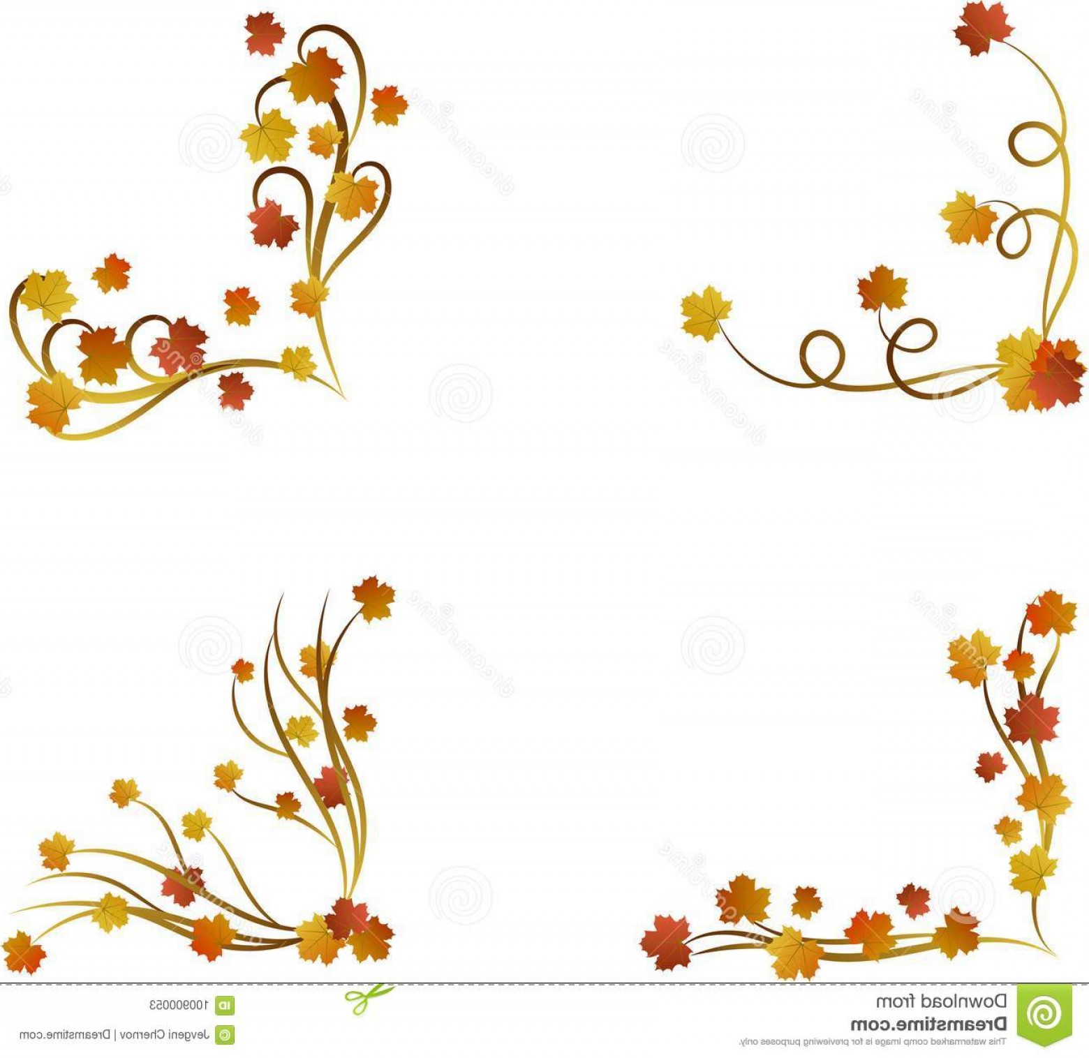 1560x1516 Autumn Maple Leaves Border Set Colorful Autumnal