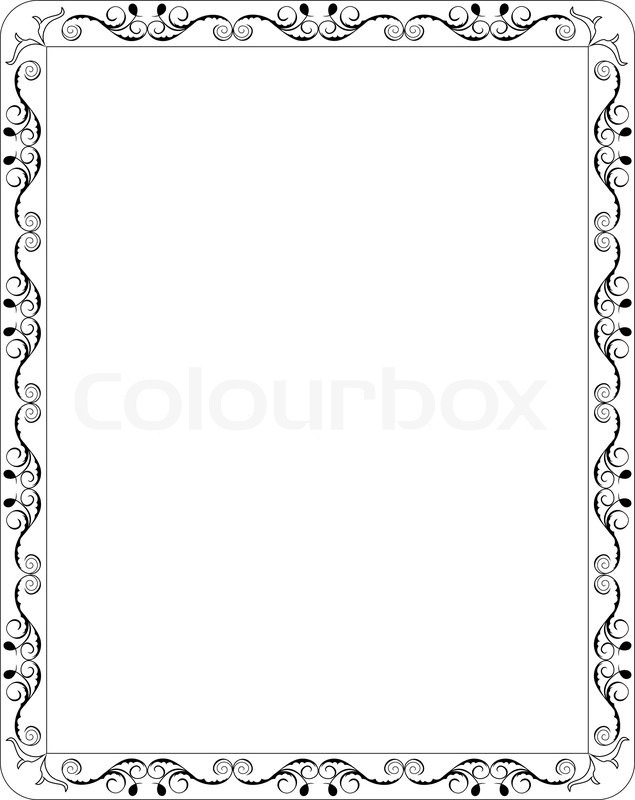 635x800 Illustration Blank Floral Frame Stock Vector Colourbox