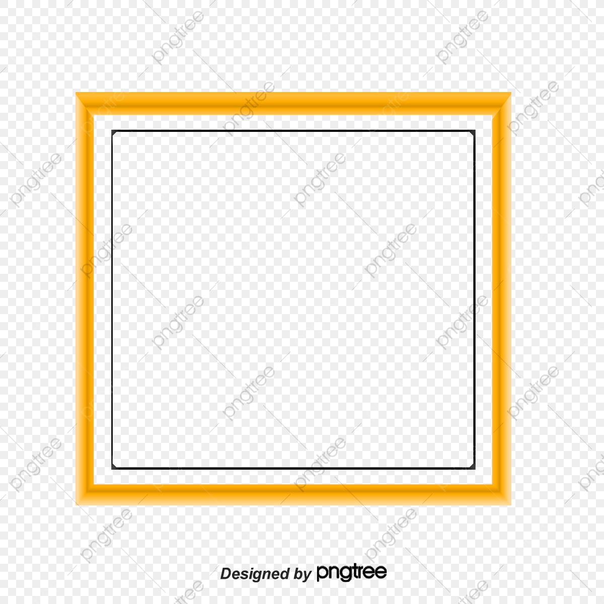 1200x1200 Yellow Border, Border Vector, Strake, Book Frame Png And Vector