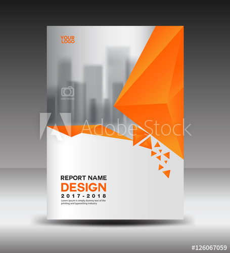455x500 Cover Design Annual Report Vector Illustration, Business Brochure