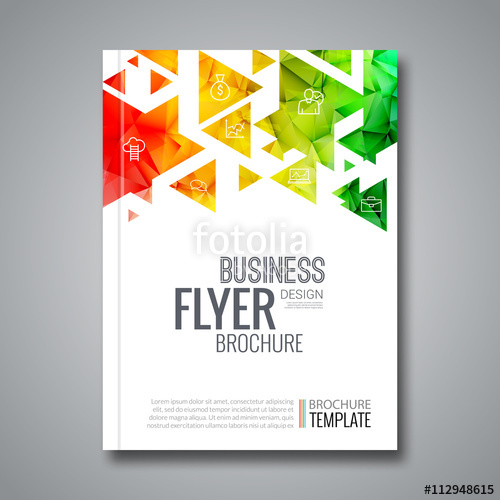 500x500 Cover Report Colorful Triangle Geometric Prospectus Design