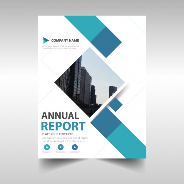 626x626 Blue Creative Annual Report Book Cover Template Vector Free Download