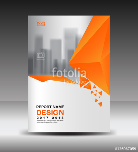 455x500 Cover Design Annual Report Vector Illustration, Business Brochure