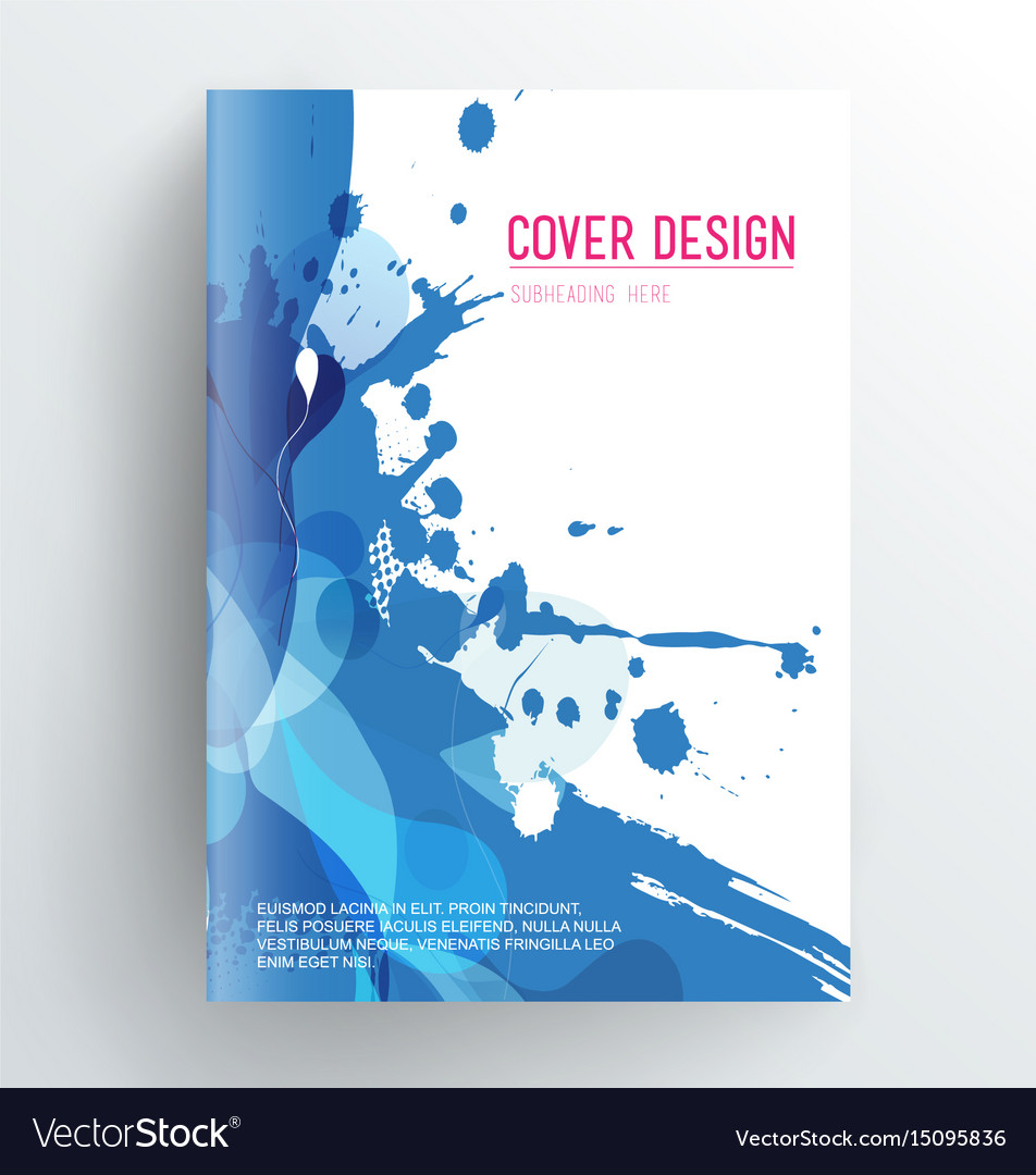 952x1080 Book Cover Design Template With Abstract Splash Vector Free