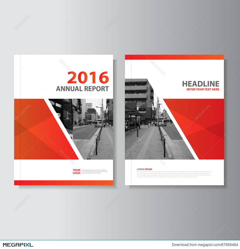 800x830 Red Vector Annual Report Magazine Leaflet Brochure Flyer Template