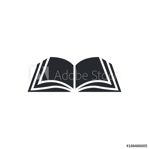 500x500 Book Icon Vector, Solid Illustration, Pictogram Isolated On White