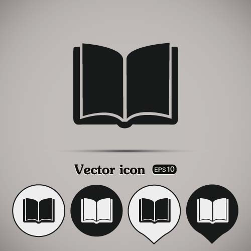 500x500 Simple Book Icons Vector Set Free Download