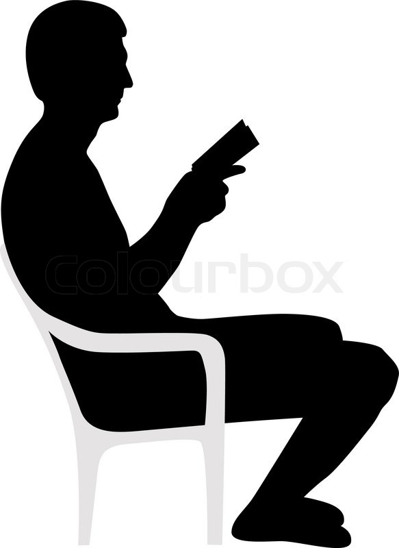 Man Reading A Book Silhouette Vector Stock Vector Colourbox 583x800 Man Reading A Book Silhouette Vector Stock Vector Colourbox