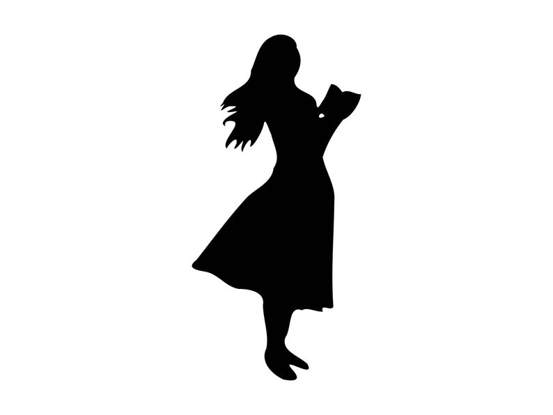 794x596 Reading Book Reading Girl Silhouette Vector Girl Etsy