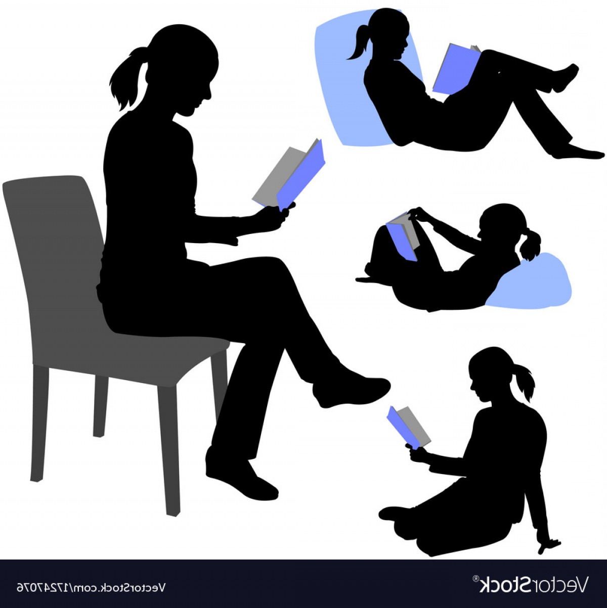 Woman Reading Book Silhouettes Vector Catchsplace 1200x1203 Woman Reading Book Silhouettes Vector Catchsplace