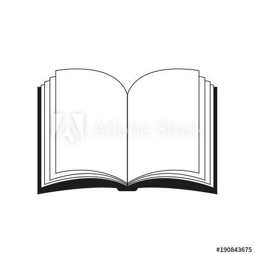 500x500 Open Book Vector Clipart Silhouette, Symbol, Icon Design