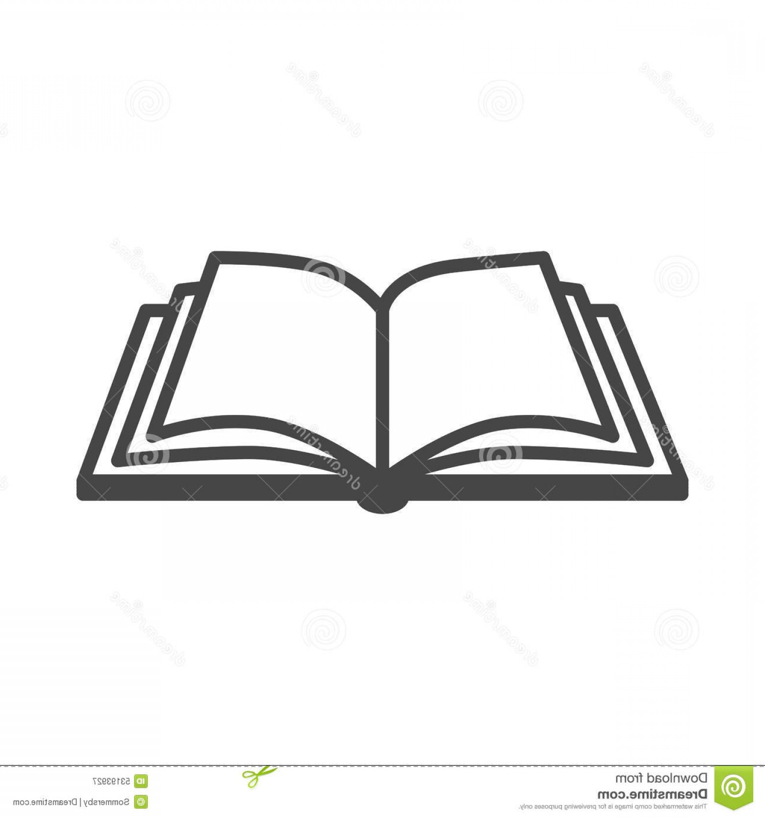 1560x1668 Stock Illustration Open Book Vector Icon White Background Image