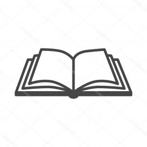 300x300 Stock Illustration Open Book Vector Icon White Background Image